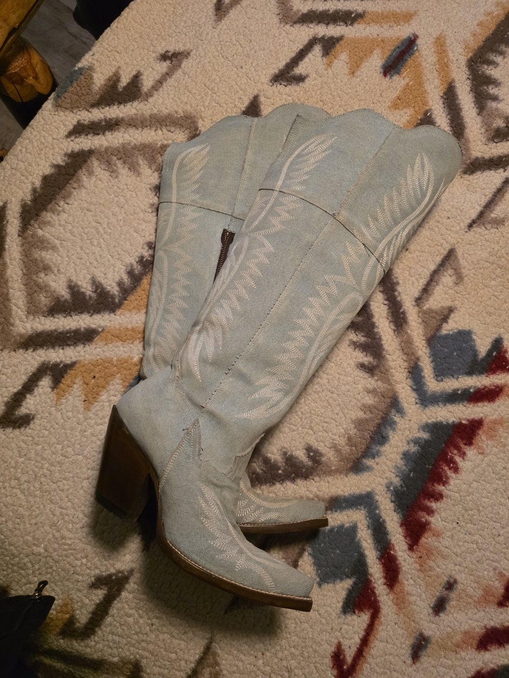 Dan Post Denim Women's Western Knee-High Boots